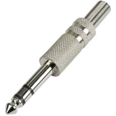 6.35 mm jack dug&oacute;, sztereo, f&eacute;m, Tru Components