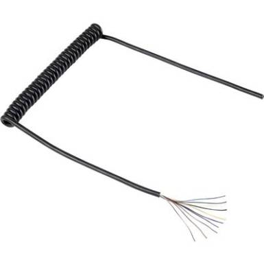 Spirálkábel 300/900 mm, 10 x 0,12 mm?, fekete, Tru Components Spirálkábel 300/900 mm, 10 x 0,12 mm?, fekete, Tru Components