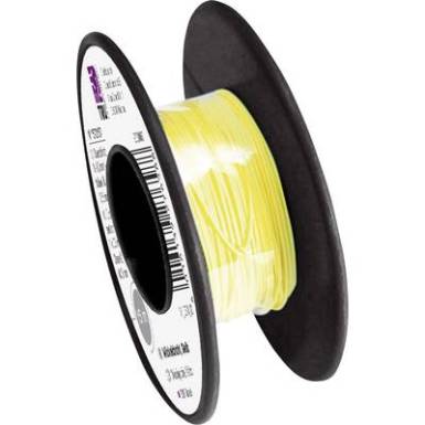 Tekercshuzal, Tru Components, sárga, AWG 24, 15 m Tekercshuzal, Tru Components, sárga, AWG 24, 15 m