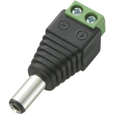 DC tápdugó 2,5 mm, csavaros csatlakozás, TRU COMPONENTS DC tápdugó 2,5 mm, csavaros csatlakozás, TRU COMPONENTS