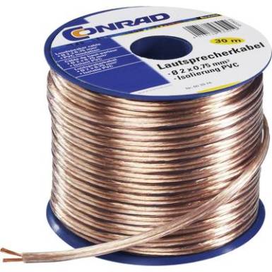 Hangszórókábel, 2 x 0,75 mm?, 30 m, Tru Components Hangszórókábel, 2 x 0,75 mm?, 30 m, Tru Components