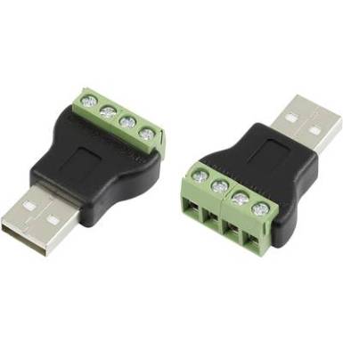 USB dugó A, csavaros csatlakozás, TRU COMPONENTS LT-USB4M USB dugó A, csavaros csatlakozás, TRU COMPONENTS LT-USB4M