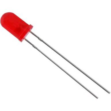 LED, Tru Components, 5 mm, szórt, piros, 130 mcd LED, Tru Components, 5 mm, szórt, piros, 130 mcd