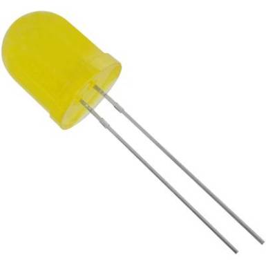 LED, Tru Components, 10 mm, szórt, sárga, 550 mcd LED, Tru Components, 10 mm, szórt, sárga, 550 mcd