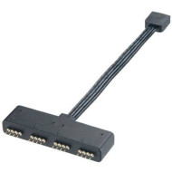 Akasa LED-es PC splitter kábel 1x RGB LED dugó - 4x RGB LED alj 0.10 m Fekete