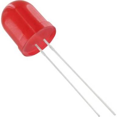 LED 10mm diffus piros 1750mcd