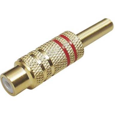 RCA aljzat, fém, aranyozott, fekete, Tru Components RCA aljzat, fém, aranyozott, fekete, Tru Components