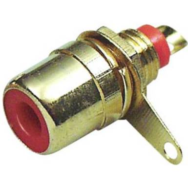 Beépíthető RCA aljzat, aranyozott, piros, Tru Components Beépíthető RCA aljzat, aranyozott, piros, Tru Components