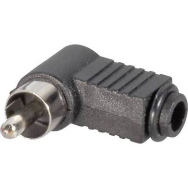 RCA dugó, fekete, könyök, Tru Components RCA dugó, fekete, könyök, Tru Components