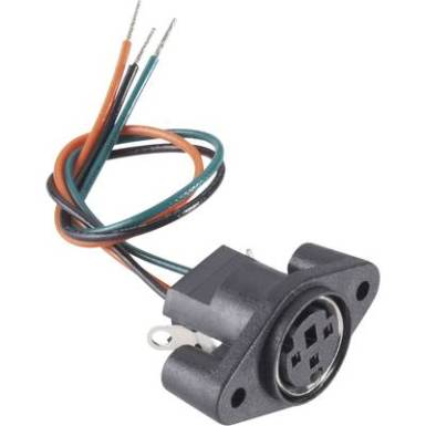 Mini DIN aljzat, 8 pól., beépíthető, kábellel 10 cm, Tru Components Mini DIN aljzat, 8 pól., beépíthető, kábellel 10 cm, Tru Components
