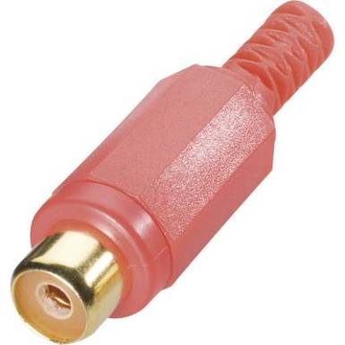 RCA aljzat, piros, aranyozott, Tru Components RCA aljzat, piros, aranyozott, Tru Components