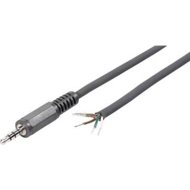 Audio kábel, 3,5 mm-es jack dugó, egyenes, 1,8 m, Tru Components Audio kábel, 3,5 mm-es jack dugó, egyenes, 1,8 m, Tru Components