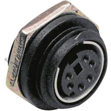Mini DIN be&eacute;p&iacute;thető aljzat, 4 p&oacute;l., Tru Components