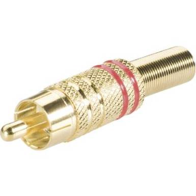 RCA dug&oacute;, piros, aranyozott, Tru Components