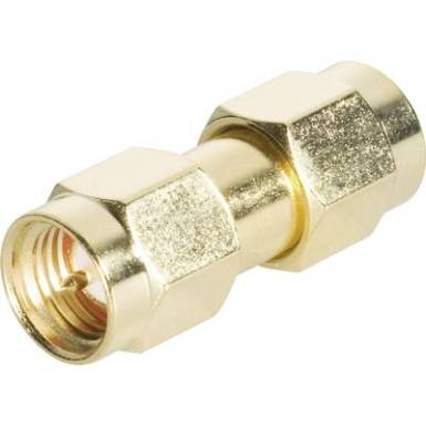 SMA adapter, SMA dugó - SMA dugó aranyozott, Tru Components SMA adapter, SMA dugó - SMA dugó aranyozott, Tru Components