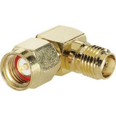Könyök csatlakozó adapter, SMA dugó - SMA aljzat, Tru Components Könyök csatlakozó adapter, SMA dugó - SMA aljzat, Tru Components