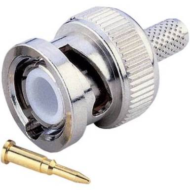 BNC dugó, krimpelhető, 50 Ohm H 155, Tru Components BNC dugó, krimpelhető, 50 Ohm H 155, Tru Components
