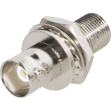 BNC adapter, beépíthető, BNC aljzat - F aljzat, Tru Components BNC adapter, beépíthető, BNC aljzat - F aljzat, Tru Components