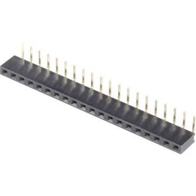 Tűs csatlakozó aljzat sor 1 x 36 pól., könyök, aranyozott, Tru Components 741147 Tűs csatlakozó aljzat sor 1 x 36 pól., könyök, aranyozott, Tru Components 741147