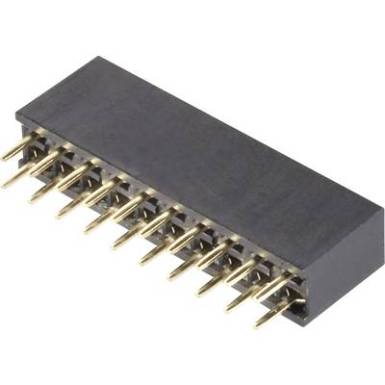 Tűs csatlakozó aljzat sor 2 x 8 pól., aranyozott, RM 2,54 mm, Tru Components 741160 Tűs csatlakozó aljzat sor 2 x 8 pól., aranyozott, RM 2,54 mm, Tru Components 741160