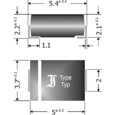 Schottky dióda SK54, Tru Components Schottky dióda SK54, Tru Components