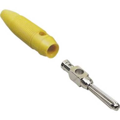 Banándugó Dugó, egyenes Tű átmérő: 4 mm Sárga TRU COMPONENTS Banándugó Dugó, egyenes Tű átmérő: 4 mm Sárga TRU COMPONENTS