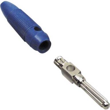 Banándugó Dugó, egyenes Tű átmérő: 4 mm Kék TRU COMPONENTS Banándugó Dugó, egyenes Tű átmérő: 4 mm Kék TRU COMPONENTS
