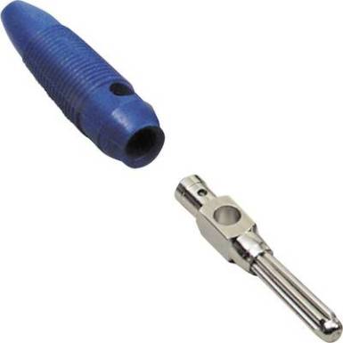 Banándugó Dugó, egyenes Tű átmérő: 4 mm Kék TRU COMPONENTS Banándugó Dugó, egyenes Tű átmérő: 4 mm Kék TRU COMPONENTS