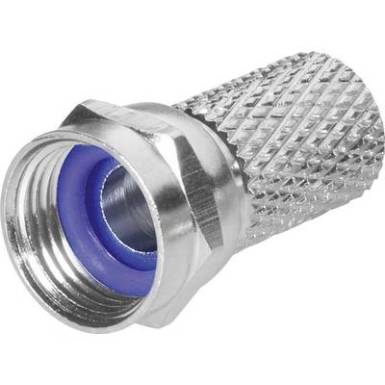 Antenna koax F csatlakoz&oacute;, gumigyűrűvel k&eacute;k, F KOAX 6,8mm