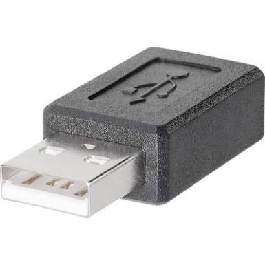 USB adapter, USB 2.0 A aljzat - mini USB B aljzat, fekete, Tru Components 1582502 USB adapter, USB 2.0 A aljzat - mini USB B aljzat, fekete, Tru Components 1582502