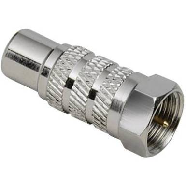 RCA átalakító adapter RCA alj - F csatlakozó dugó TRU COMPONENTS 1582555 RCA átalakító adapter RCA alj - F csatlakozó dugó TRU COMPONENTS 1582555