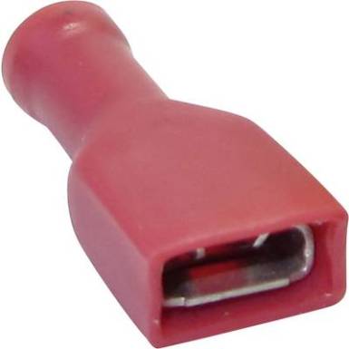 Lapos csúszósaru hüvely 2,8 x 0,5 mm, szigetelt, piros, Tru Components 1583086 Lapos csúszósaru hüvely 2,8 x 0,5 mm, szigetelt, piros, Tru Components 1583086