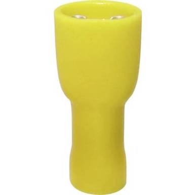 Lapos csúszósaru hüvely 6,3 x 0,8 mm, szigetelt, sárga, Tru Components 1583091 Lapos csúszósaru hüvely 6,3 x 0,8 mm, szigetelt, sárga, Tru Components 1583091