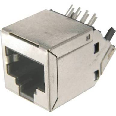 RJ45 be&eacute;p&iacute;thető csatlakoz&oacute; aljzat, CAT6, v&iacute;zszintes, TC-AMJ-188-30101-CAT6-203 TRU COMPONENTS