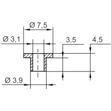 Alkatrészlábszigetelő hüvely 7.5 mm, 3.9 mm TRU COMPONENTS TC-V5358-203 Alkatrészlábszigetelő hüvely 7.5 mm, 3.9 mm TRU COMPONENTS TC-V5358-203