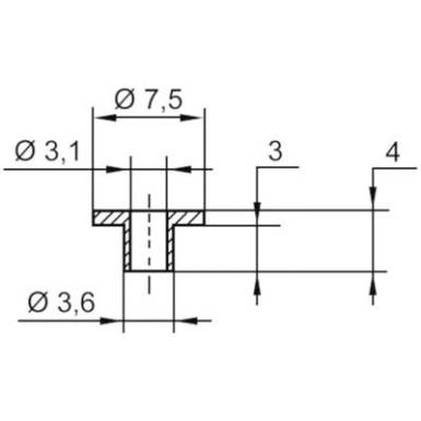 Alkatrészlábszigetelő hüvely 7.5 mm, 3.6 mm TRU COMPONENTS TC-V5816-203 Alkatrészlábszigetelő hüvely 7.5 mm, 3.6 mm TRU COMPONENTS TC-V5816-203
