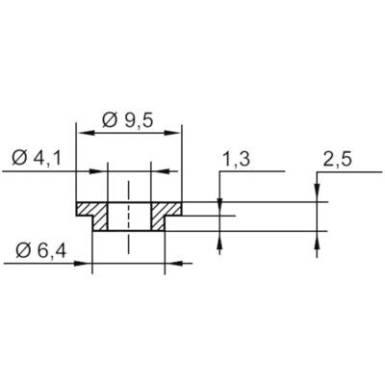 Alkatrészlábszigetelő hüvely 9.5 mm, 6.4 mm TRU COMPONENTS TC-V5818-203 Alkatrészlábszigetelő hüvely 9.5 mm, 6.4 mm TRU COMPONENTS TC-V5818-203