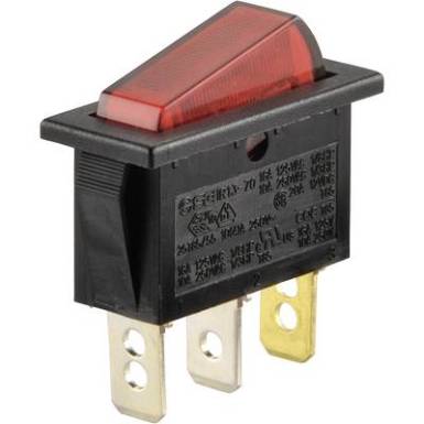 Billenőkapcsoló R13-70B-01, piros, 250VAC, Tru Componets Billenőkapcsoló R13-70B-01, piros, 250VAC, Tru Componets