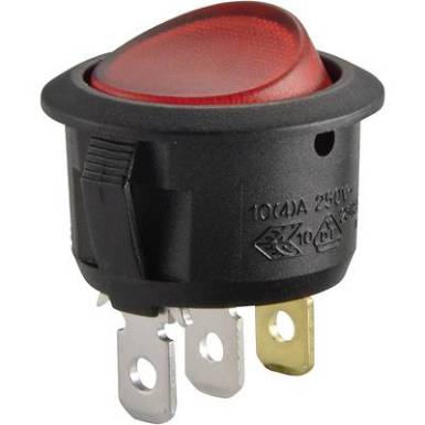 Billenőkapcsoló R13-208B-02, piros, LED 12VDC, Tru Componets Billenőkapcsoló R13-208B-02, piros, LED 12VDC, Tru Componets