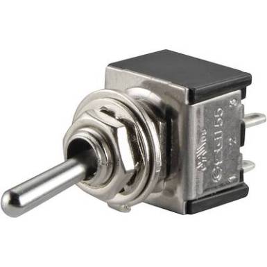 Karos billenőkapcsoló 250 V/AC 3 A 2 x KI/BE TRU COMPONENTS TC-TA201A1 Reteszelő Karos billenőkapcsoló 250 V/AC 3 A 2 x KI/BE TRU COMPONENTS TC-TA201A1 Reteszelő