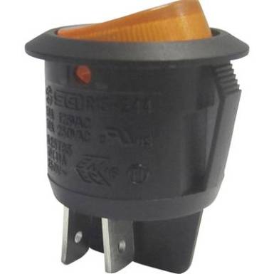 Billenőkapcsoló R13-244B-02 fekete/zöld 250VAC, Tru Componets Billenőkapcsoló R13-244B-02 fekete/zöld 250VAC, Tru Componets