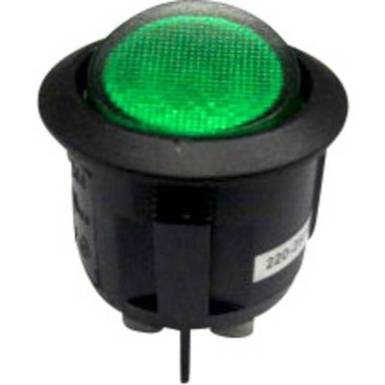 Billenőkapcsoló R13-244B-02 fekete/zöld 250VAC, Tru Componets Billenőkapcsoló R13-244B-02 fekete/zöld 250VAC, Tru Componets