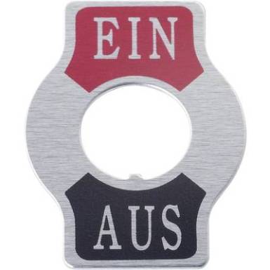 Billenőkapcsol&oacute; c&iacute;mke, Felirat/mot&iacute;vum EIN/AUS TRU COMPONENTS TC-Indicator Plate ON/OFF