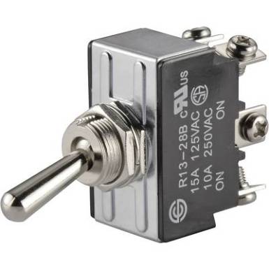 Karos billenőkapcsoló 250 V/AC 10 A 2 x BE/BE TRU COMPONENTS TC-R13-28B-06 Reteszelő Karos billenőkapcsoló 250 V/AC 10 A 2 x BE/BE TRU COMPONENTS TC-R13-28B-06 Reteszelő