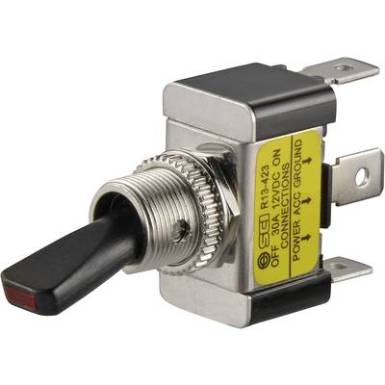 Gépjármű billenőkapcsoló 12 V/DC 30 A 1 x KI/BE Reteszelő TRU COMPONENTS TC-R13-423L piros Gépjármű billenőkapcsoló 12 V/DC 30 A 1 x KI/BE Reteszelő TRU COMPONENTS TC-R13-423L piros