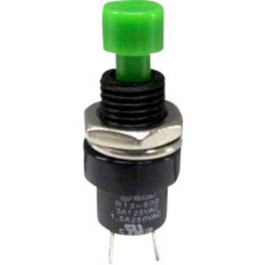 Nyomógomb 250 V/AC 1.5 A 1 x KI/(BE) TRU COMPONENTS TC-R13-509A-05GN Nyomó Nyomógomb 250 V/AC 1.5 A 1 x KI/(BE) TRU COMPONENTS TC-R13-509A-05GN Nyomó