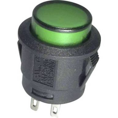 Nyomógomb 250 V/AC 6 A 1 x KI/(BE) TRU COMPONENTS TC-R13-527AL-02GN Nyomó Nyomógomb 250 V/AC 6 A 1 x KI/(BE) TRU COMPONENTS TC-R13-527AL-02GN Nyomó