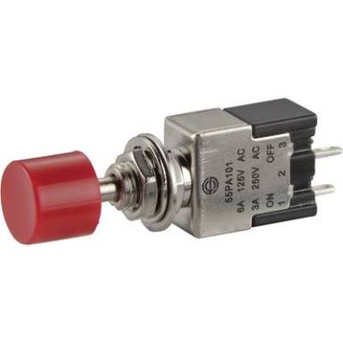 Kapcsoló 250 V/AC 3 A 1 x BE/KI TRU COMPONENTS TC-PA101A1RT Reteszelő Kapcsoló 250 V/AC 3 A 1 x BE/KI TRU COMPONENTS TC-PA101A1RT Reteszelő