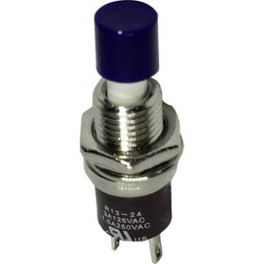 Nyom&oacute;gomb 250 V/AC 1.5 A 1 x KI/(BE) TRU COMPONENTS TC-R13-24A1-05-BL Nyom&oacute;