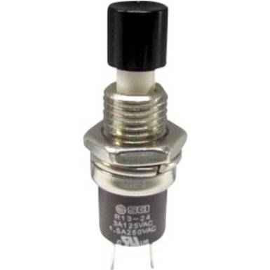 Nyomógomb 250 V/AC 1.5 A 1 x BE/(KI) TRU COMPONENTS TC-R13-24B1-05 BK Nyomó Nyomógomb 250 V/AC 1.5 A 1 x BE/(KI) TRU COMPONENTS TC-R13-24B1-05 BK Nyomó